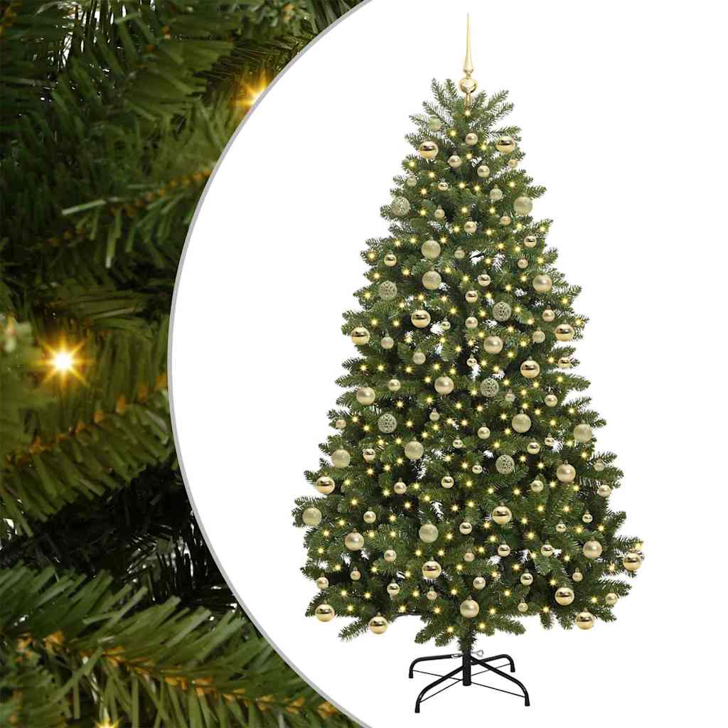 Künstlicher Weihnachtsbaum Grün 210 cm PVC und Metall