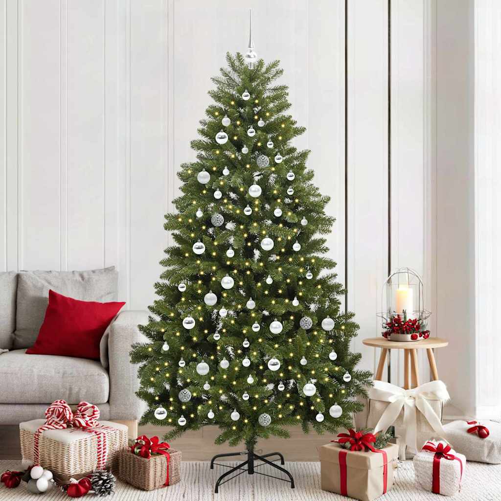 Künstlicher Weihnachtsbaum Grün 210 cm PVC und Metall