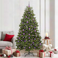 Künstlicher Weihnachtsbaum Grün 210 cm PVC und Metall