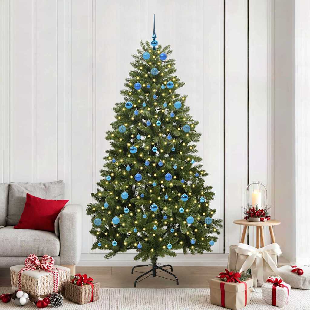 Künstlicher Weihnachtsbaum Grün 210 cm PVC und Metall
