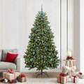 Künstlicher Weihnachtsbaum Grün 210 cm PVC und Metall