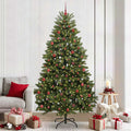 Künstlicher Weihnachtsbaum Grün 240 cm PVC und Metall