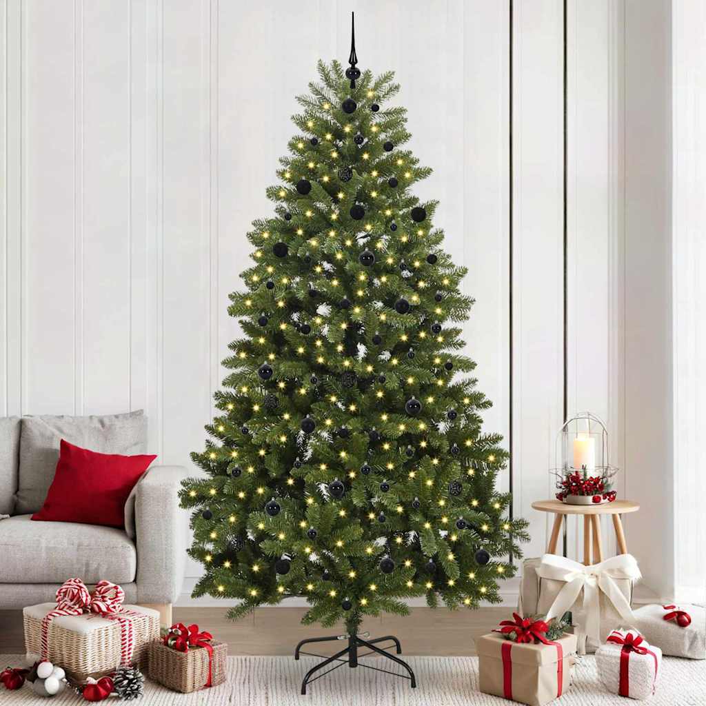 Künstlicher Weihnachtsbaum Grün 240 cm PVC und Metall
