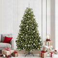 Künstlicher Weihnachtsbaum Grün 240 cm PVC und Metall