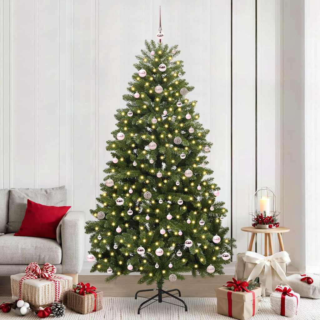 Künstlicher Weihnachtsbaum Grün 240 cm PVC und Metall