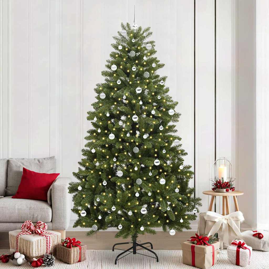 Künstlicher Weihnachtsbaum Grün 240 cm PVC und Metall