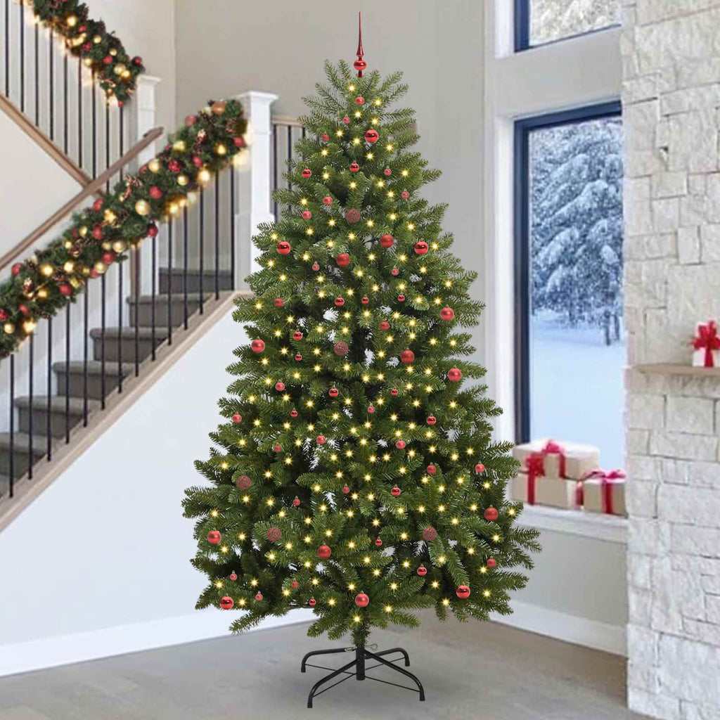 Künstlicher Weihnachtsbaum Grün 300 cm PVC und Metall