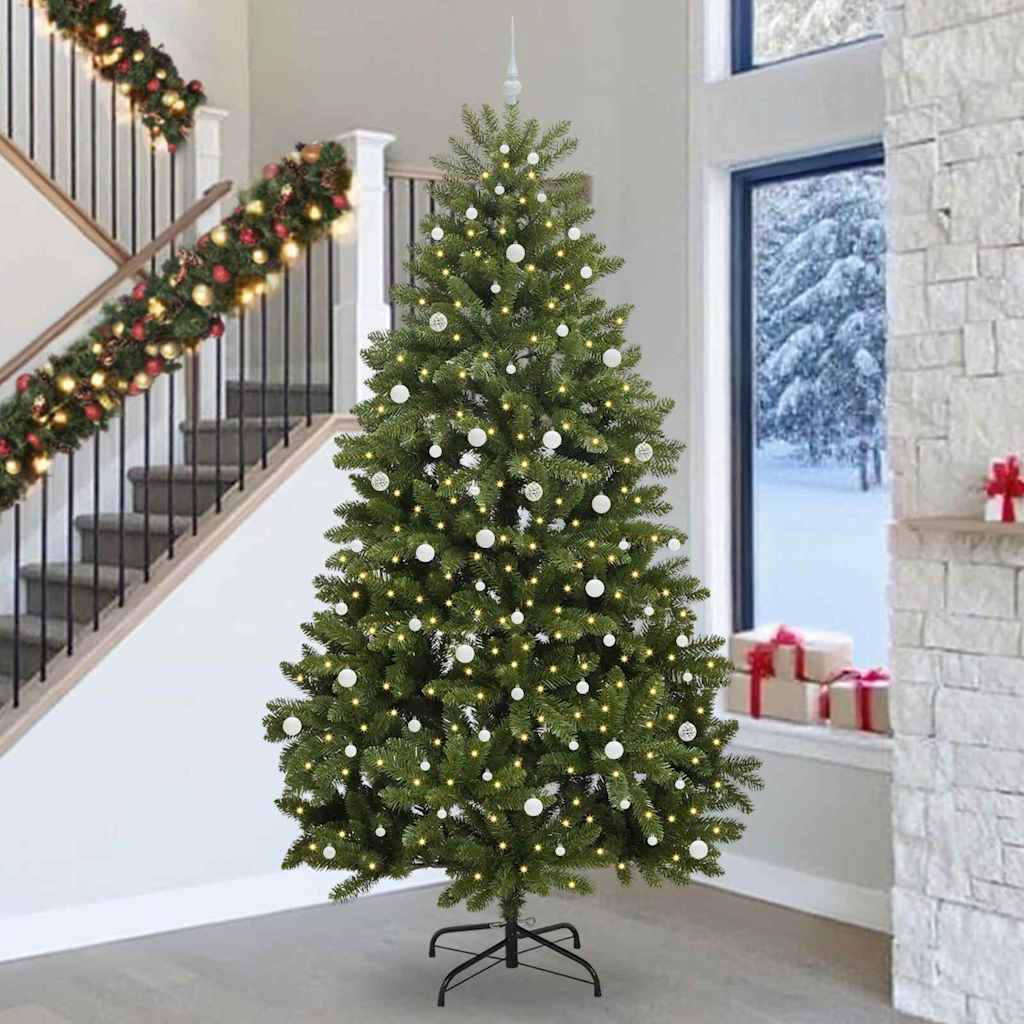 Künstlicher Weihnachtsbaum Grün 300 cm PVC und Metall