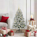 Künstlicher Weihnachtsbaum Grün und Weiß 120 cm PVC und Metall
