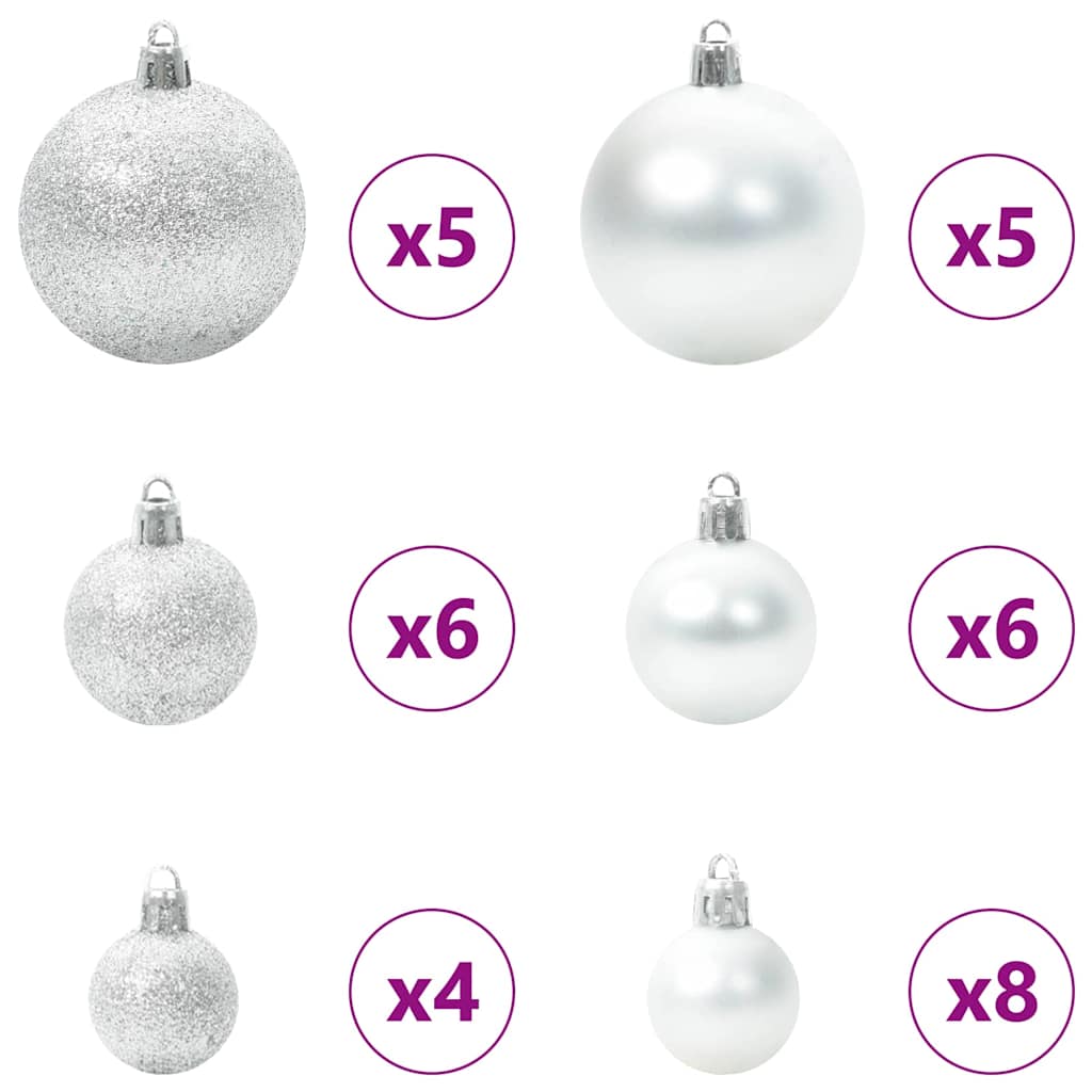 Künstlicher Weihnachtsbaum Grün und Weiß 120 cm PVC und Metall