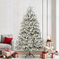 Künstlicher Weihnachtsbaum Grün und Weiß 240 cm PVC und Metall