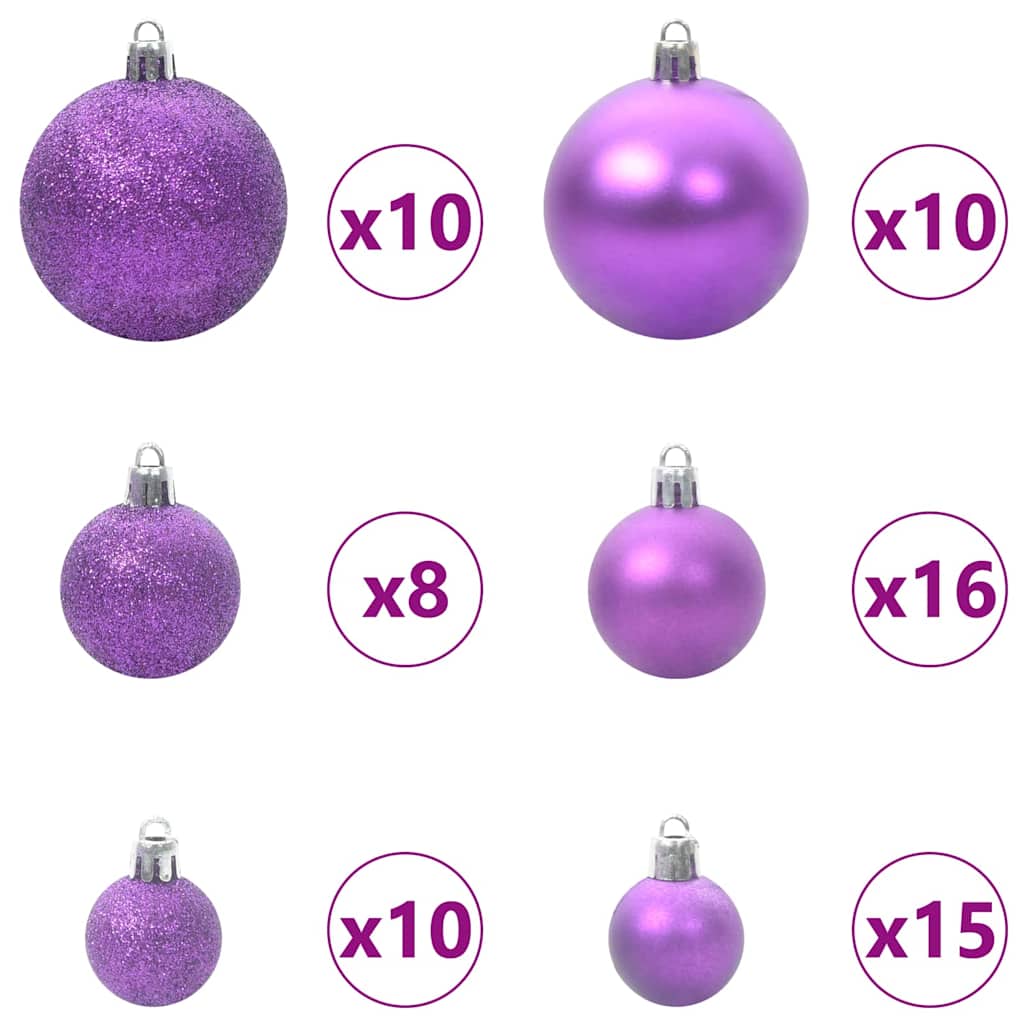 Künstlicher Weihnachtsbaum Grün und Weiß 240 cm PVC und Metall