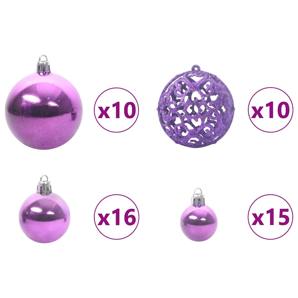 Künstlicher Weihnachtsbaum Grün und Weiß 300 cm PVC und Metall