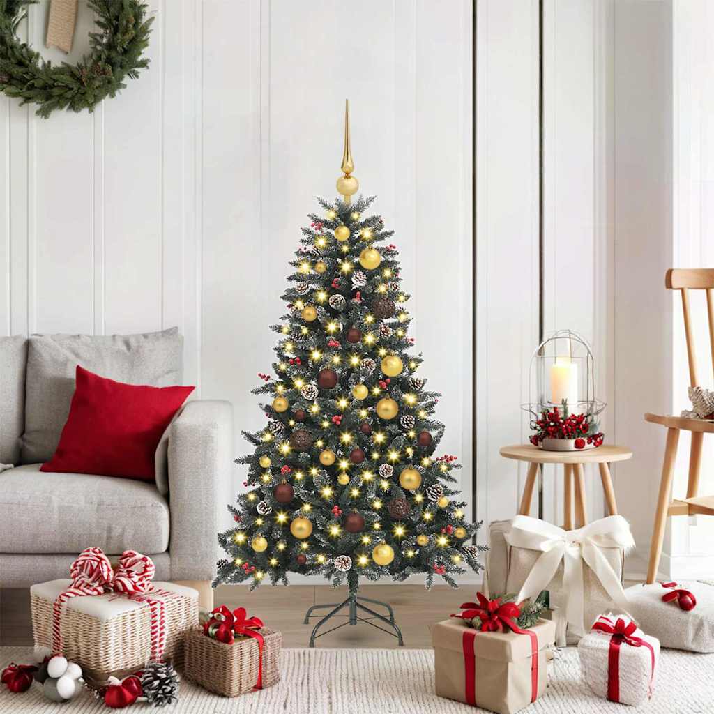 Künstlicher Weihnachtsbaum Grün 120 cm PVC, Plastik und Stahl