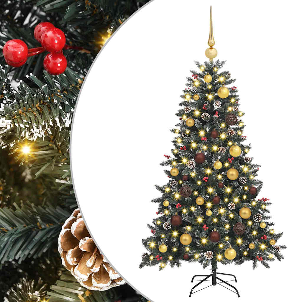 Künstlicher Weihnachtsbaum Grün 120 cm PVC, Plastik und Stahl