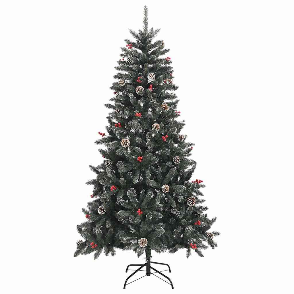 Künstlicher Weihnachtsbaum Grün 210 cm PVC, Plastik und Stahl