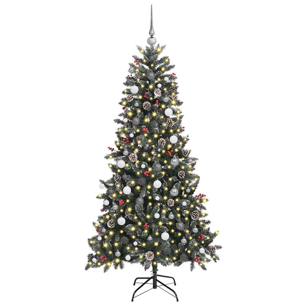 Künstlicher Weihnachtsbaum Grün 210 cm PVC, Plastik und Stahl