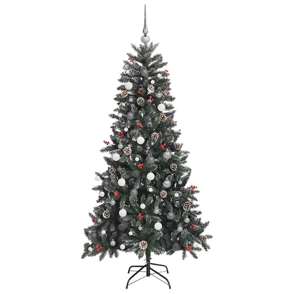 Künstlicher Weihnachtsbaum Grün 210 cm PVC, Plastik und Stahl