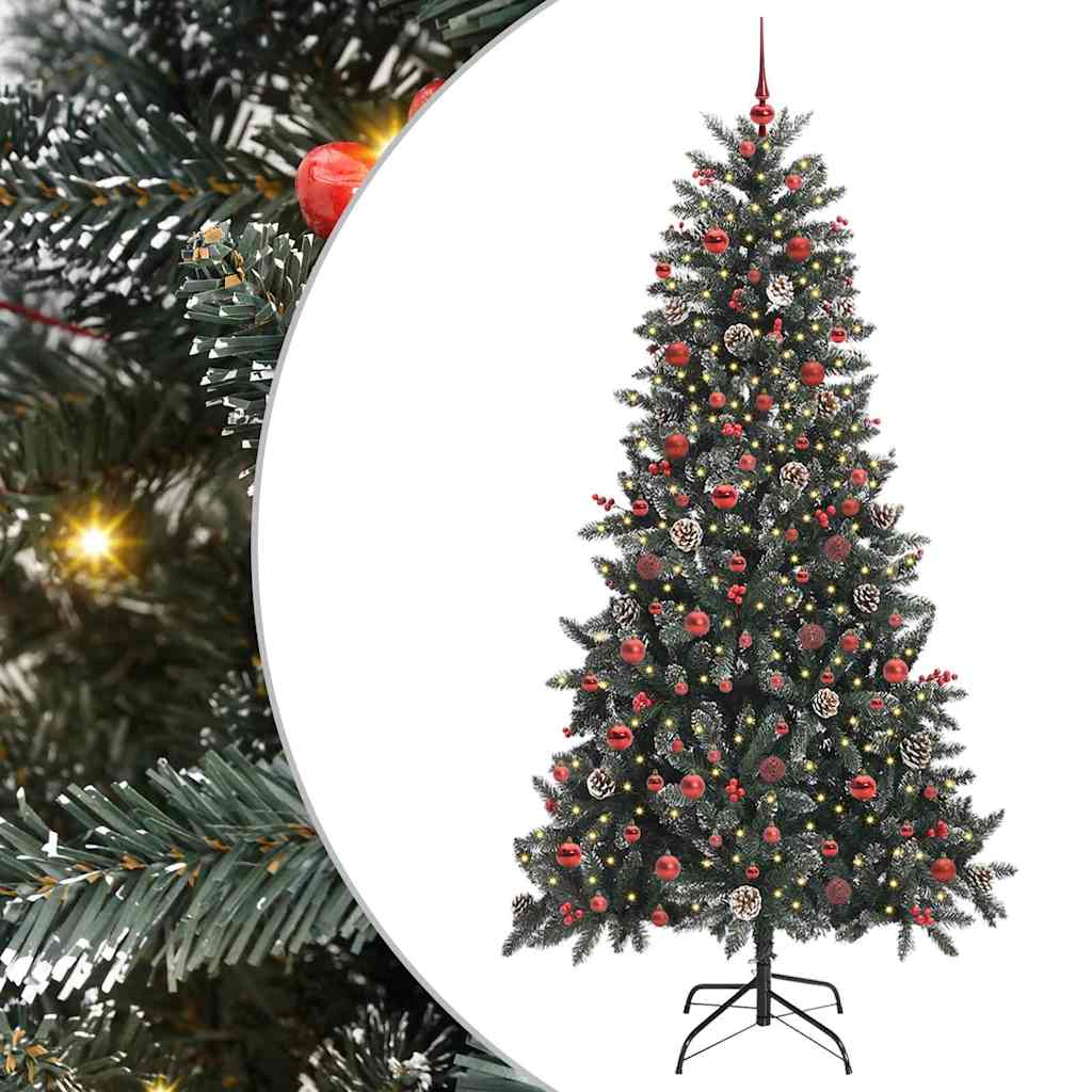 Künstlicher Weihnachtsbaum Grün 210 cm PVC, Plastik und Stahl