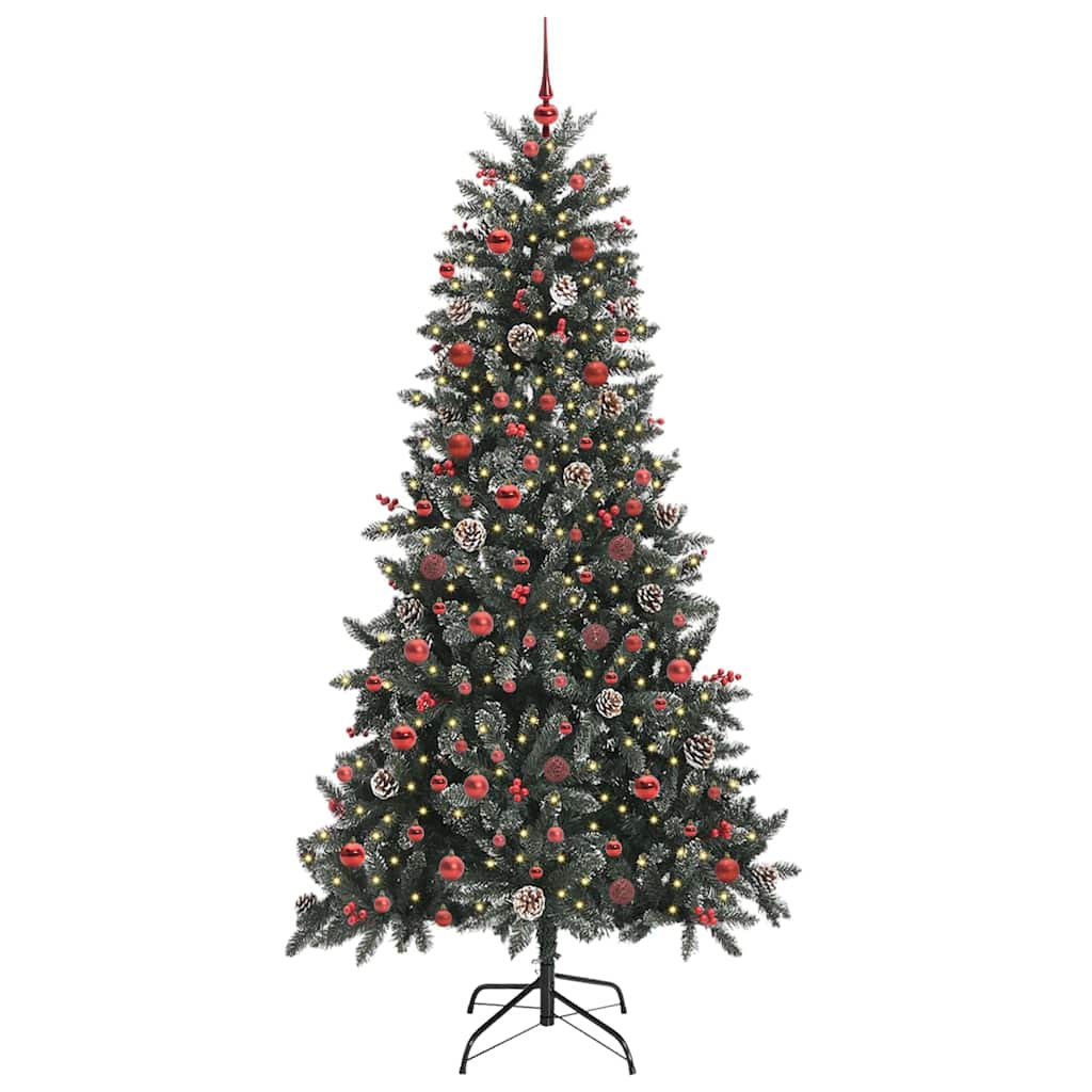 Künstlicher Weihnachtsbaum Grün 210 cm PVC, Plastik und Stahl