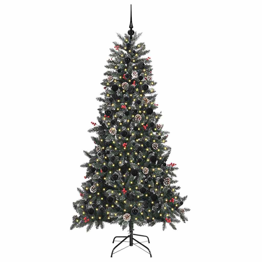 Künstlicher Weihnachtsbaum Grün 210 cm PVC, Plastik und Stahl