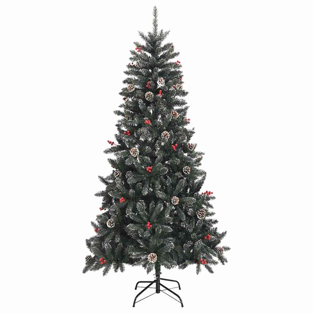 Künstlicher Weihnachtsbaum Grün 210 cm PVC, Plastik und Stahl