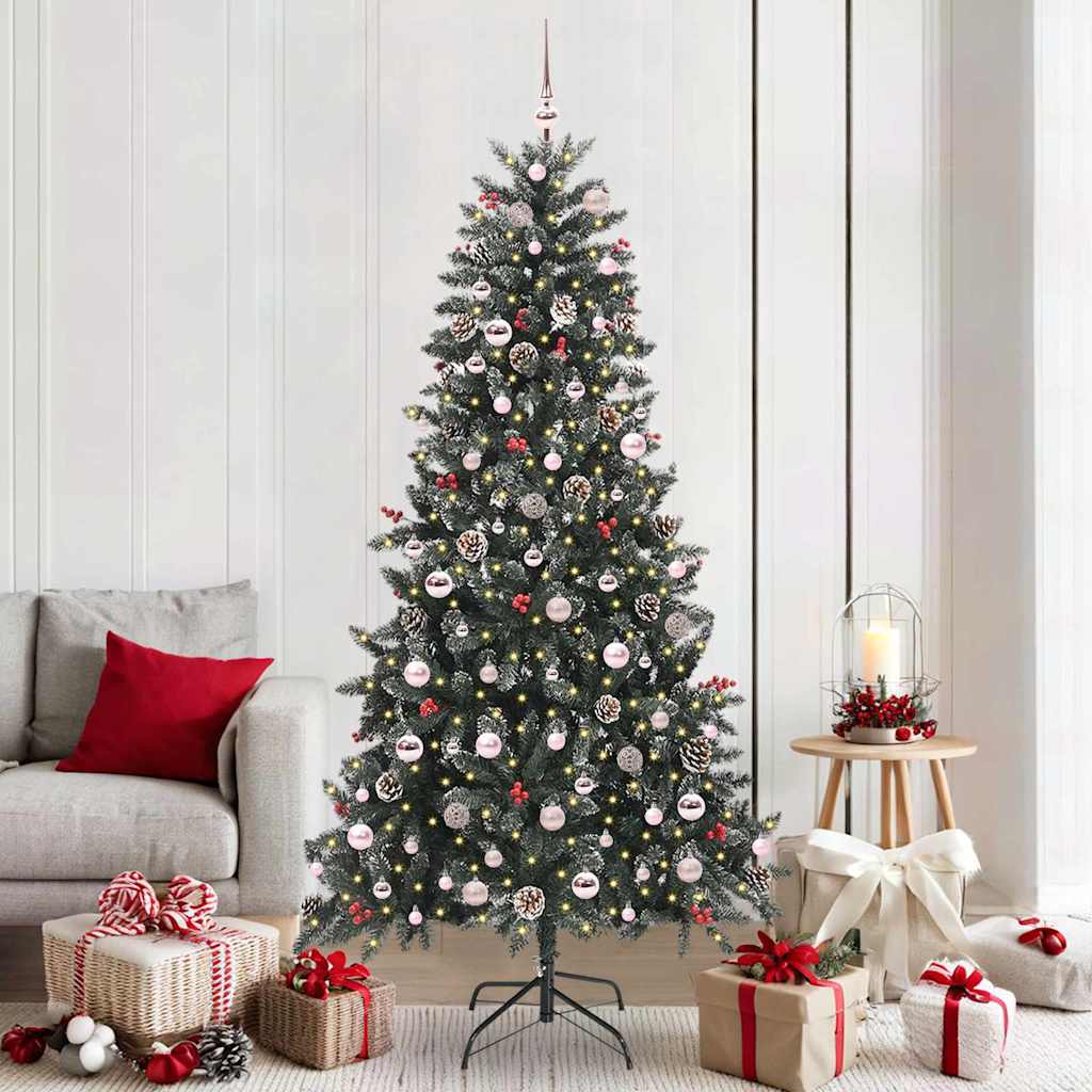 Künstlicher Weihnachtsbaum Grün 210 cm PVC, Plastik und Stahl