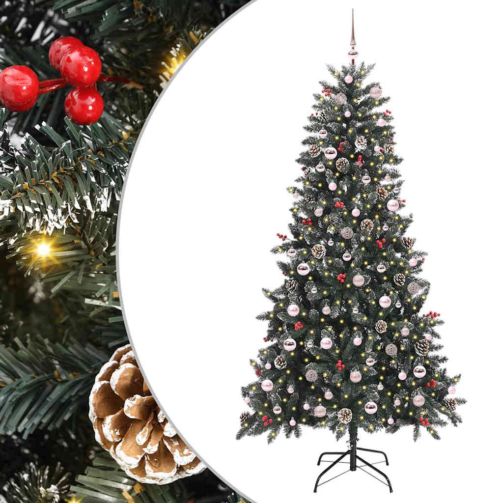 Künstlicher Weihnachtsbaum Grün 210 cm PVC, Plastik und Stahl