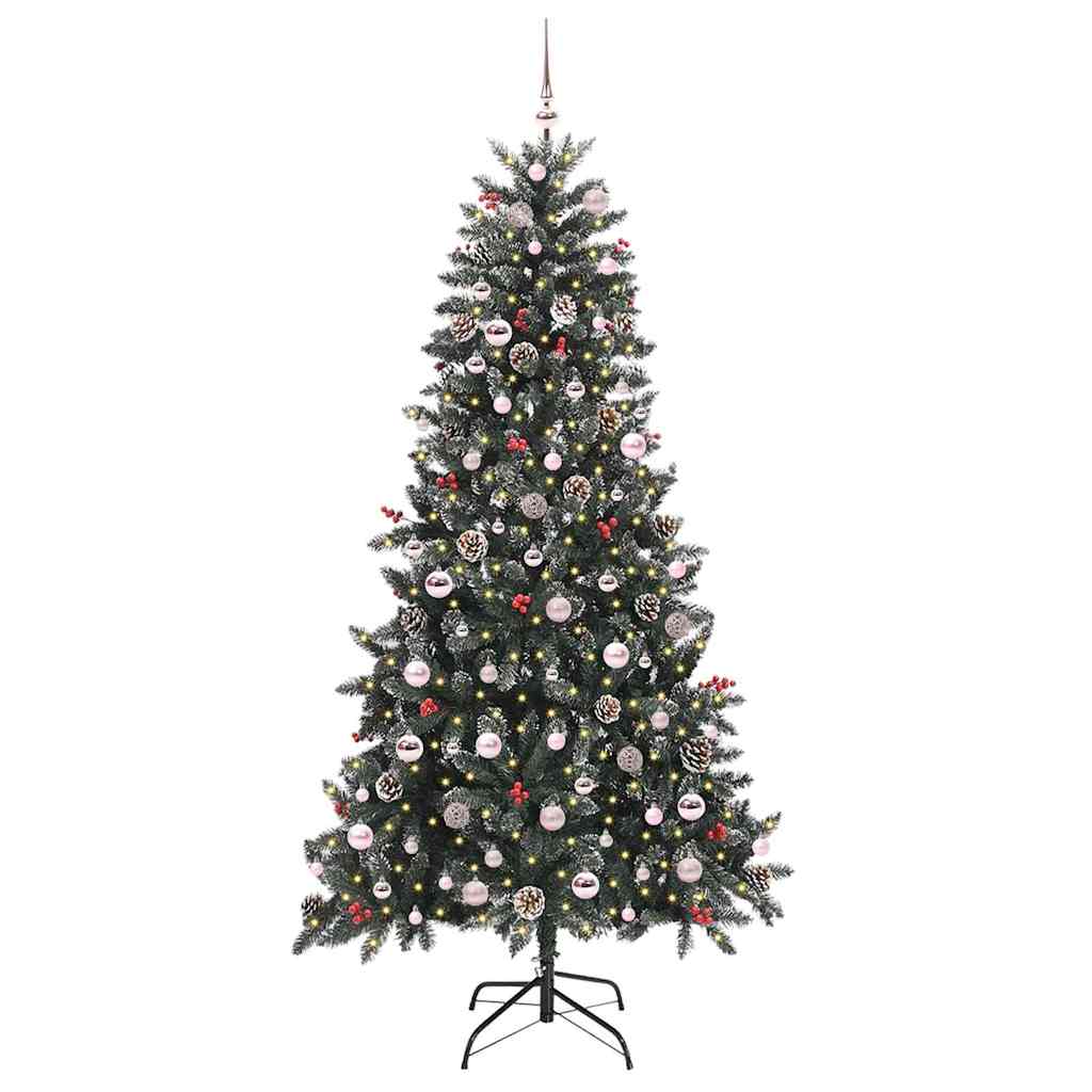 Künstlicher Weihnachtsbaum Grün 210 cm PVC, Plastik und Stahl