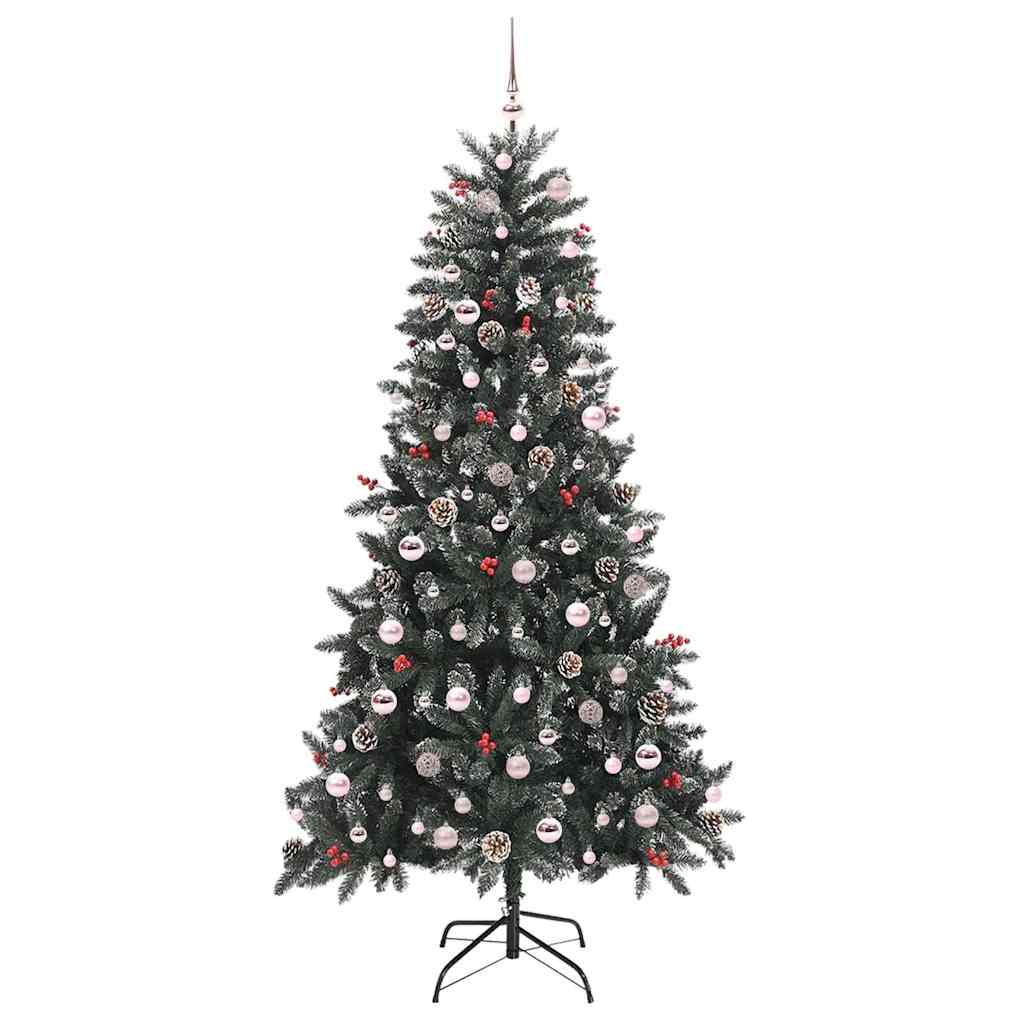 Künstlicher Weihnachtsbaum Grün 210 cm PVC, Plastik und Stahl