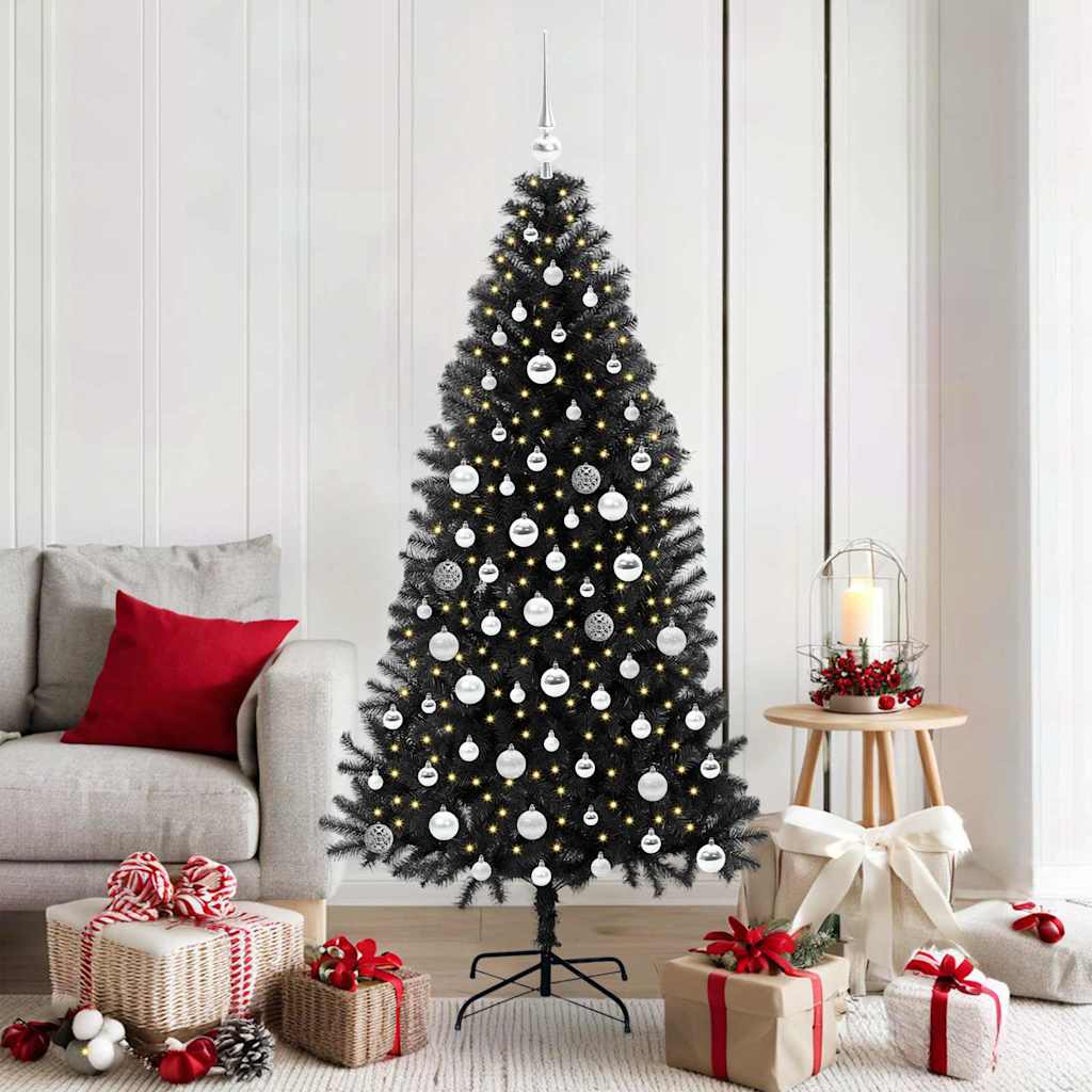 Weihnachtsbaum Schwarz 180 cm PVC