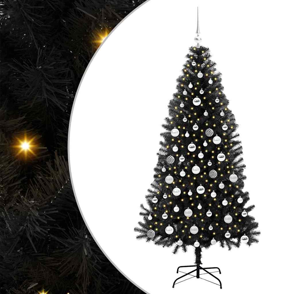 Weihnachtsbaum Schwarz 180 cm PVC