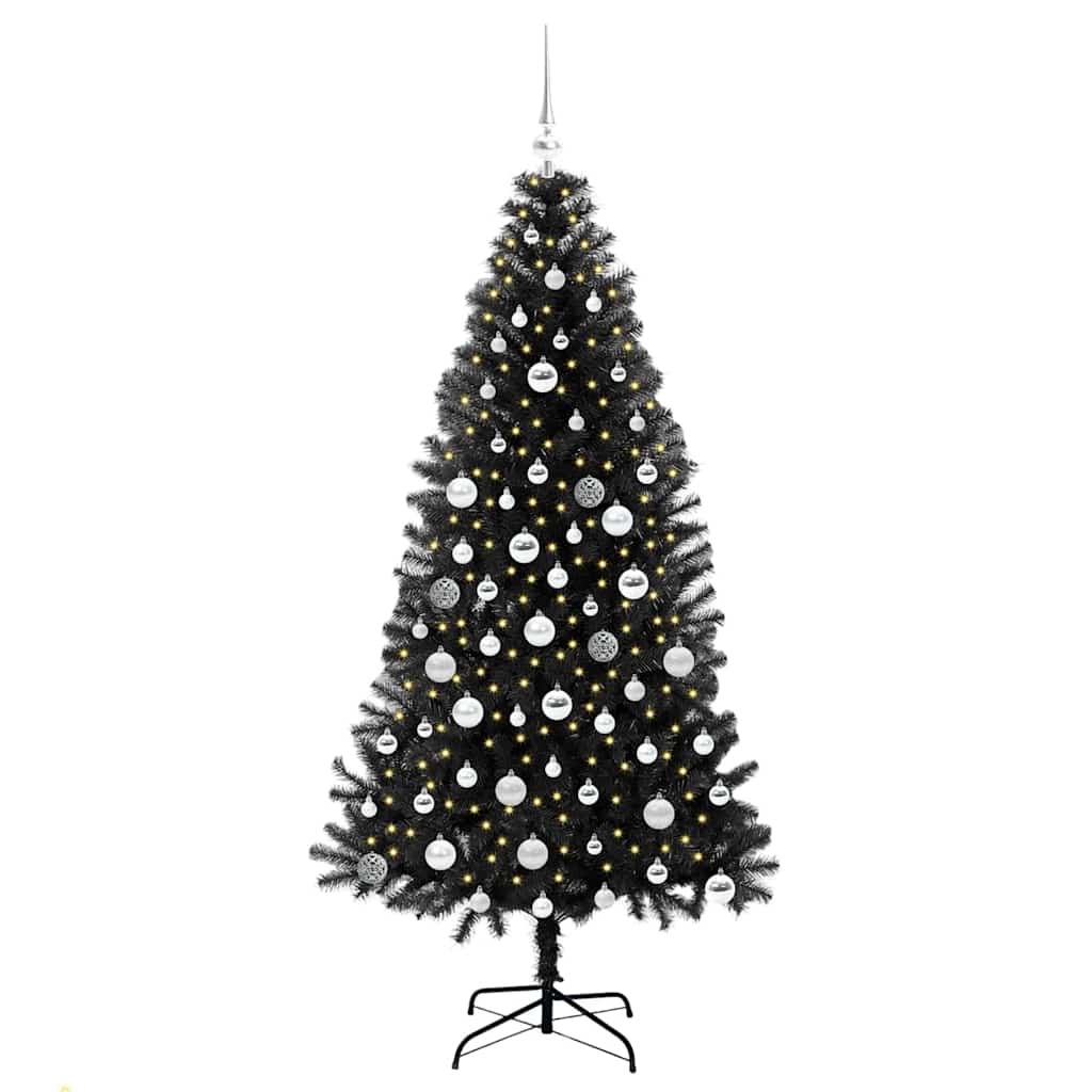 Weihnachtsbaum Schwarz 180 cm PVC