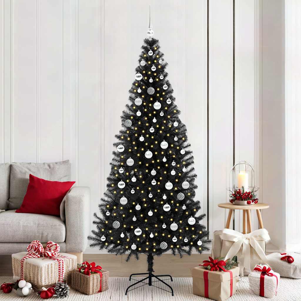 Weihnachtsbaum Schwarz 210 cm PVC
