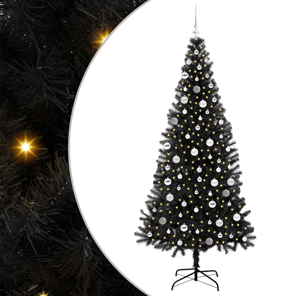 Weihnachtsbaum Schwarz 210 cm PVC