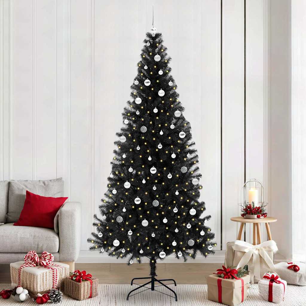 Weihnachtsbaum Schwarz 240 cm PVC
