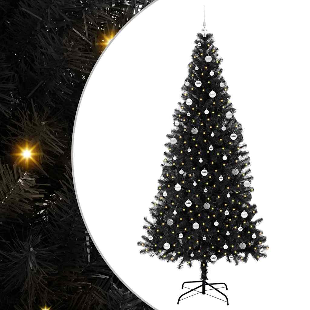 Weihnachtsbaum Schwarz 240 cm PVC