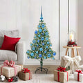 Künstlicher Weihnachtsbaum beschneit mit LED Licht 120 cm