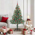 Künstlicher Weihnachtsbaum beschneit mit LED Licht 150 cm