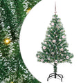 Künstlicher Weihnachtsbaum beschneit mit LED Licht 150 cm