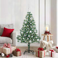 Künstlicher Weihnachtsbaum beschneit mit LED Licht 150 cm