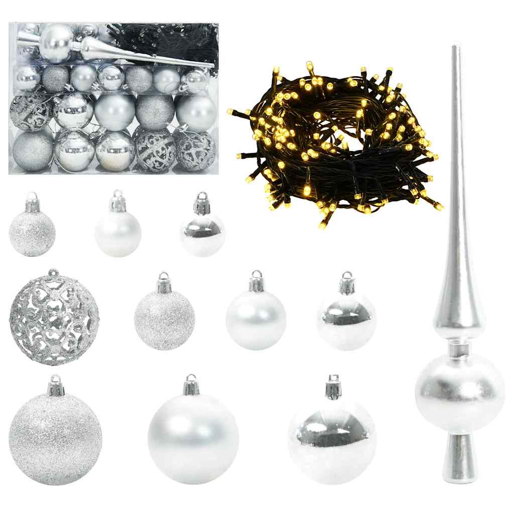 Künstlicher Weihnachtsbaum beschneit mit LED Licht 150 cm