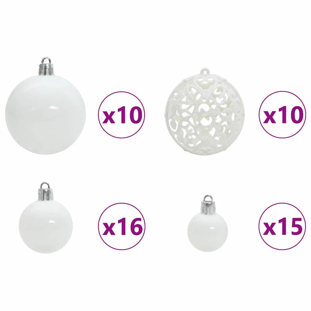 Künstlicher Weihnachtsbaum beschneit mit LED Licht 240 cm