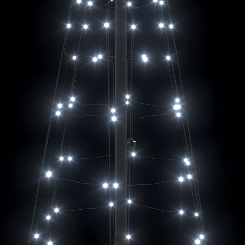 LED Weihnachtsbaum mit Erdspießen Kaltweiß 250 cm Eisen