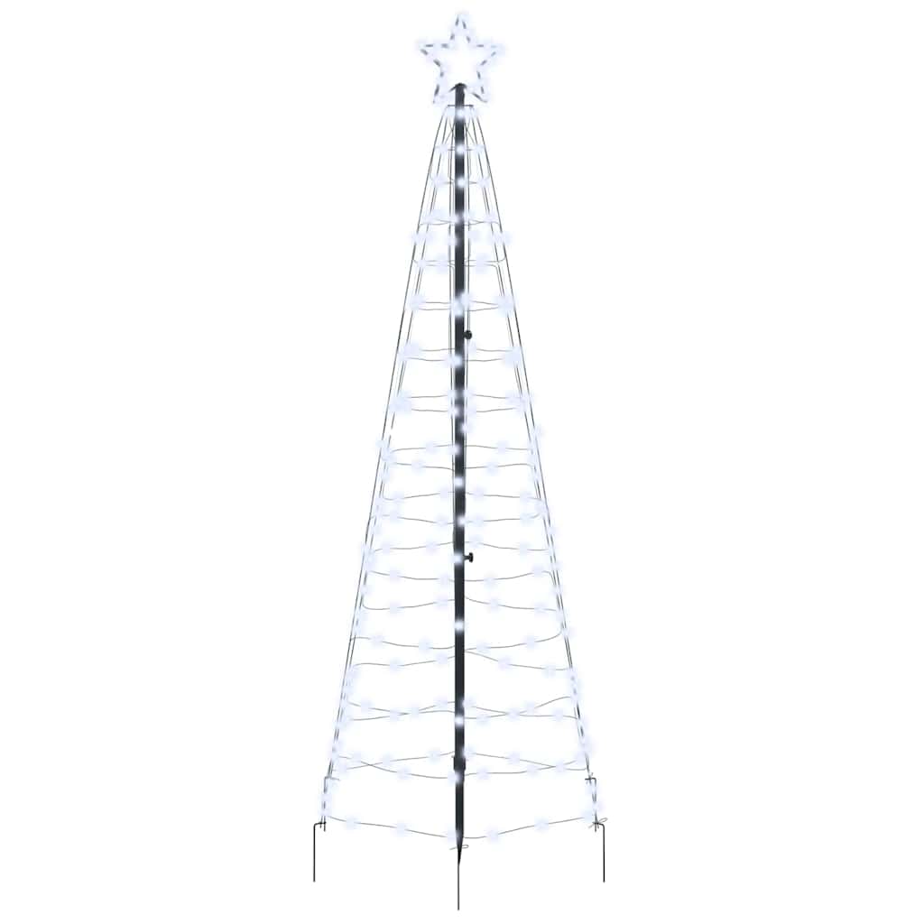 LED Weihnachtsbaum mit Erdspießen Kaltweiß 250 cm Eisen