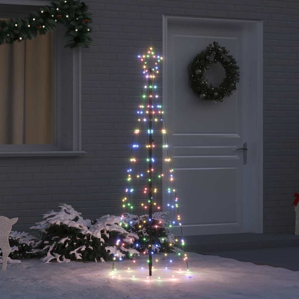 LED Weihnachtsbaum mit Erdspießen Mehrfarbig 250 cm Eisen