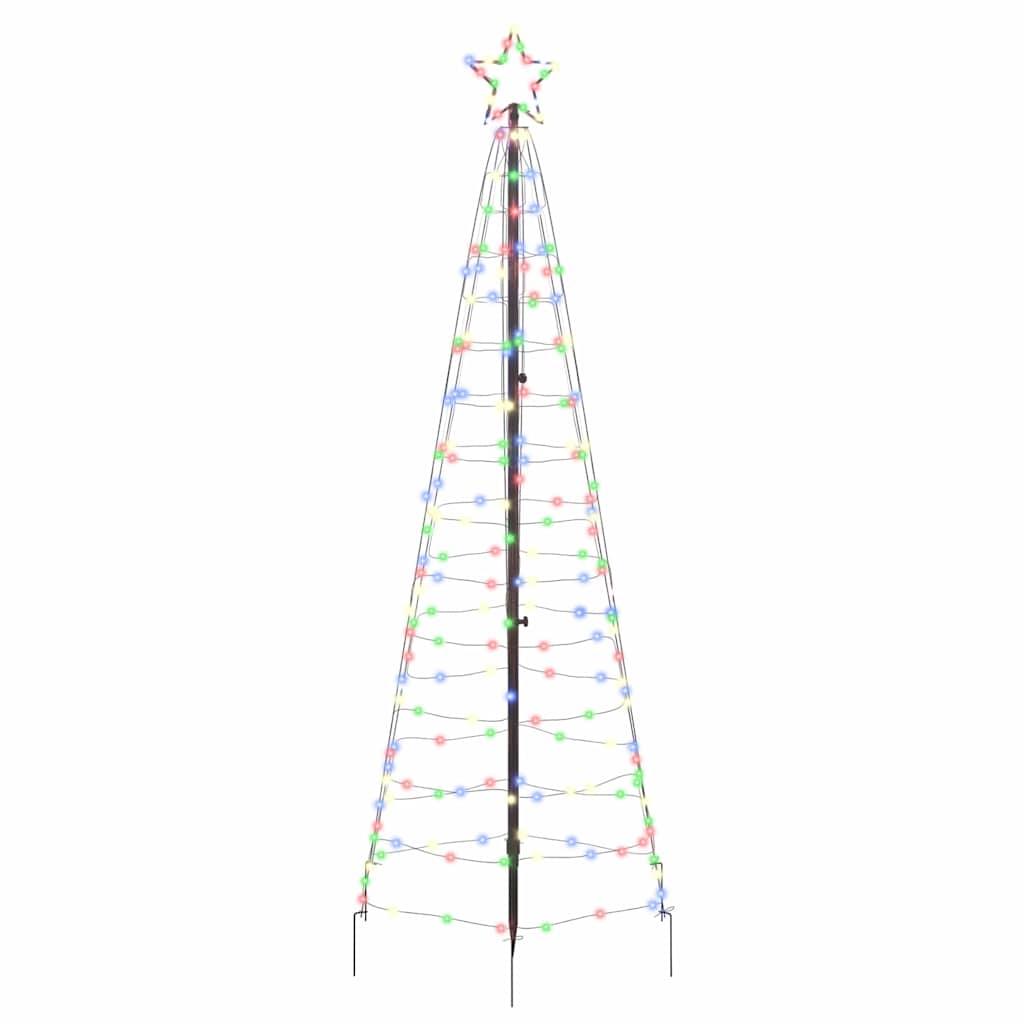 LED Weihnachtsbaum mit Erdspießen Mehrfarbig 250 cm Eisen