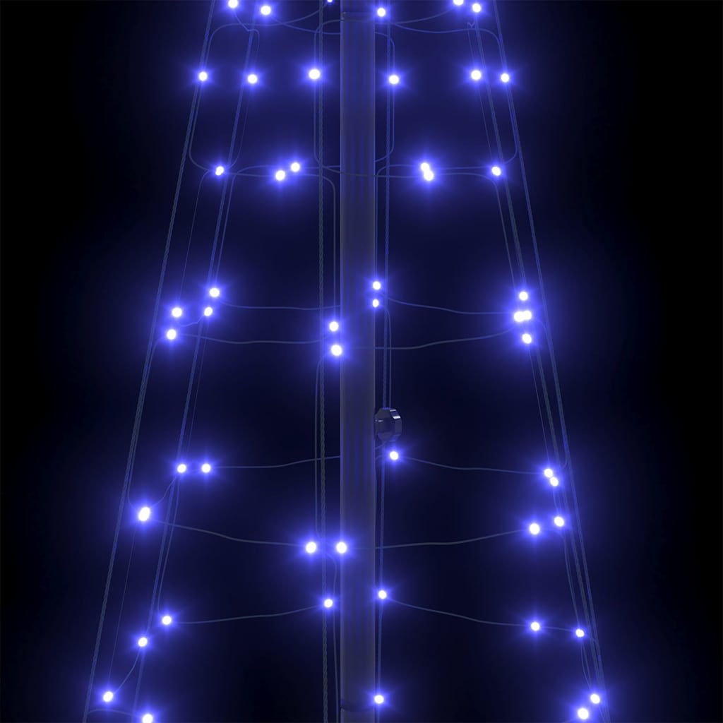 LED Weihnachtsbaum mit Erdspießen Blau 250 cm Eisen