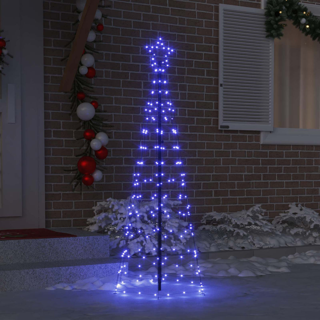 LED Weihnachtsbaum mit Erdspießen Blau 250 cm Eisen
