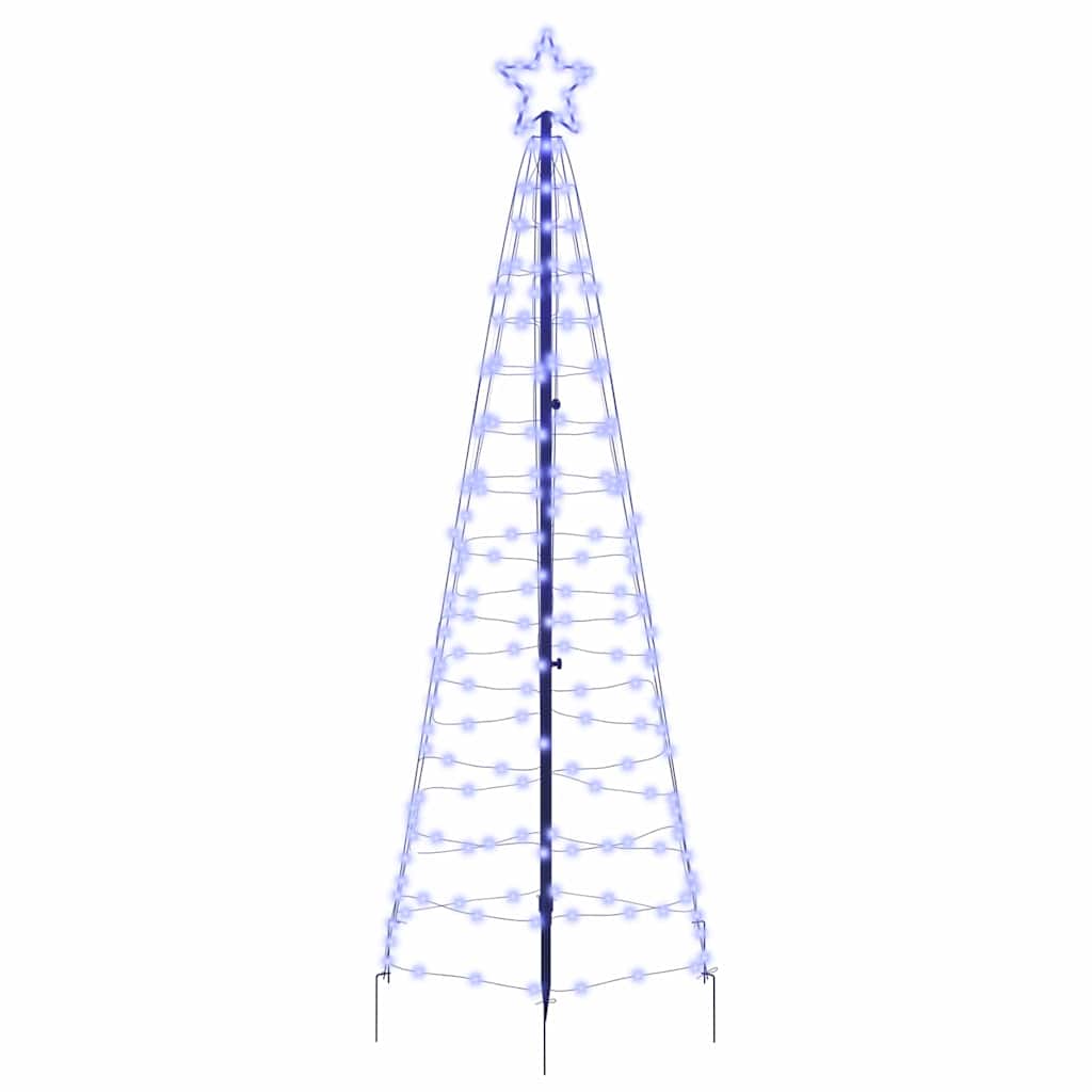 LED Weihnachtsbaum mit Erdspießen Blau 250 cm Eisen